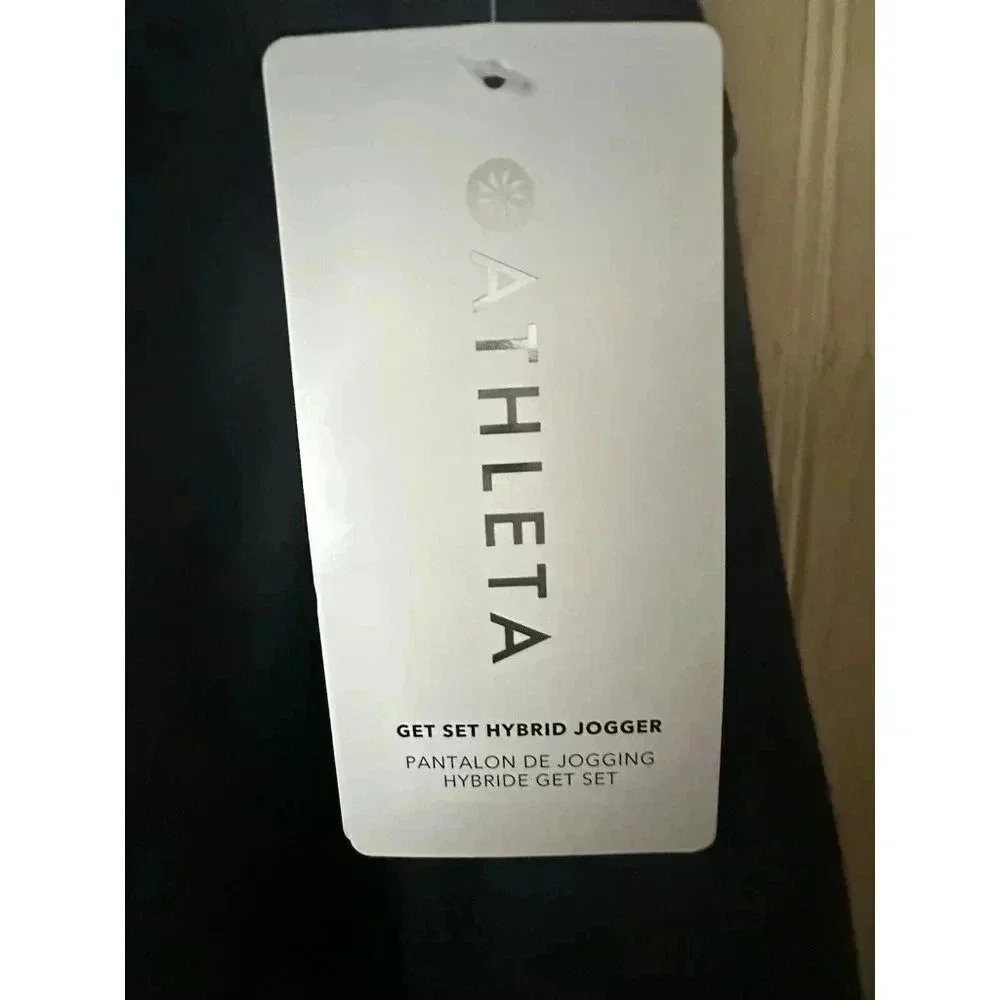 NWT Women's ATHLETA Get Set Hybrid Jogger Black Sweatpants; 467913 Size L - Picture 2 of 8